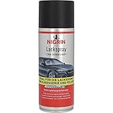 Nigrin 74112 Lackspray, mattschwarzer Autolack, 400 ml, schützt Felgen und Karosserie vor Rost, schnell trock