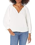 Velvet by Graham & Spencer Damen Antonia Cotton Gauze Long Sleeve Top Bluse, Natur, X