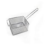 Frittierkorb Verdickter Perforierter Bratkorb Edelstahl Pommes frites Korb Frittierfilter Mesh-Korb Special für kommerzielle elektrische Fritteuse Frittierkörbe aus Rostfreiem (Size : Small)