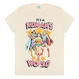 DC Comics Es ist eine Frau der Frau der Frau, die Frauen Freund fit T-Shirt Creme m | Wonder Frau Batgirl Supergirl, lose Baggy F