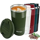 MOMSIV Thermobecher,Kaffeebecher Thermo mit Auslaufsicherem Deckel,Thermobecher- Isolierbecher,510ml Edelstahl Travel Mug, Coffee to go Becher für heißes und kaltes Wasser Kaffee T