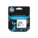 HP - Original-Tintenpatrone F6U66AE, HP 302, für HP Deskjet 1110 - Schwarz, Kapazität: ca. 190 Seiten / 5%, Farbe (01) 1 x Tintenp