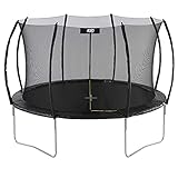 React Aero Trampolin 305 cm mit Netz UV-geschützter Antirutschmatte Gartentrampoline Trampolin Kinder - Schwarz, max 100 kg