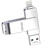 iDiskk MFi-zertifizierter 128GB Lightning USB Stick iPhone iPad Speicher Flash-Laufwerk für iPhone 12/11 / X/XS/XR / 5/6/7/8 iPad Mac und Computer USB Memory Stick fü