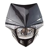 GOOFIT Schwarz H4 12V 35W Scheinwerfer Mini Blinkerleuchten Lichtmaske mit Front Verkleidung Ersatz für Motorrad Motocross Racer ATV Motorrad Dirtbike Pocketbik