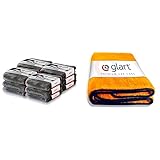 Glart 443TPO Premium Flausch 12er Set Auto Mikrofasertücher mit 600 GSM, 40 x 40 cm orange & 44WG Watergate super saugfähiges Auto Mikrofasertuch-Trockentuch, 60x90 cm, orange, 1 S