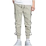 BGUK Herren Hose Cargohose Jogginghose Trainingshose Haremshose Sport Fitness Training SweatpantsJogging Hose Harem Pants mit mehreren T