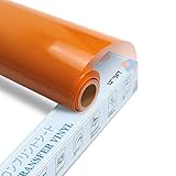 YRYM HT Premium Plotterfolie Textil-30.5cmx152.4cm Flexfolie für Aufbügeln von T-Shirts & Anderen Stoffen Stoffe(Orange)