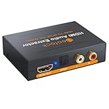 Neoteck HDMI Audio Extractor HDMI zu Optische SPDIF Toslink Konverter + HDMI Video Adapter Splitter Verteiler mit Power Adapter-dac HD Digital zu Stereo R/L Audio Extractor für Blu-ray DVD Play