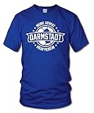 shirtloge - Darmstadt - Meine Heimat, Mein Verein - Fan T-Shirt - Royalblau - Größe L