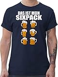 Kompatibel mit Oktoberfest Trachtenshirt Herren - Das ist Mein Sixpack - Bier - weiß - XL - Navy Blau - Herren Sixpack t-Shirt - L190 - Tshirt Herren und Männer T-S