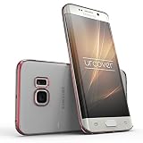 Urcover® Jazz Hülle kompatibel mit Samsung Galaxy S6 Edge Plus, Handy-Hülle Back-Case Smartphone Zubehör Schutz-Hülle Tasche Crystal Cover Schale Ultra Slim Pink