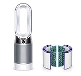 Dyson Pure Hot + Cool HP04 Smart Luftreiniger / Heizung / Ventilator Bundle versiegelt, 2-stufiger 360°-Ersatzfilter, Weiß / Silb
