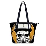 Giftige Gasmaske Totenkopf Graffiti Damen Leder Handtasche Mode Damen Crossbody Schultertasche Messenger Bag Wasserdichte Tragetasche für den täglichen Eink