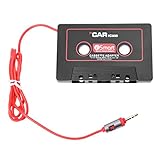 Ruellison Car Audio Systems Auto Stereo Cassette Tape Für Handy Mp3 Aux Cd Player 3,5 Mm Klinke Für Pkw LKW Van (Farbe: Schwarz)