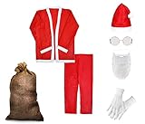 Santa Magix Weihnachtsmann Set XXL Einheitsgröße für Erwachsene - Weihnachten Weihnachtsfest W