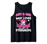 I Am Just A Girl Who Loves Anime And Streaming Otaku Merch Tank Top