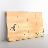 Big Box Art Goose & Reeds by Maruyama Okyo Painting Leinwand Wandkunst Druck Fertig zum Aufhängen Bild 76 x 50 cm (30 x 20 Zoll), Creme, B