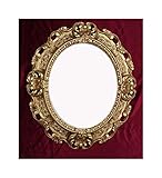 Lnxp WANDSPIEGEL BAROCKSTIL NEU Spiegel Oval in Gold REPRO 45x38 ANTIK BAROCK Rokoko Vintage REPLIKATE NOSTALGISCH R