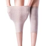 nuluxi Winter Damen Elastische Kniebandage Elastische rutschfeste Gestrickte Kniestütze Knieschoner Knieorthese Beinlinge Beinwärmer Kniewärmer Kaschmir Kniewärmer für Freizeit Laufen Tanzen und Yog