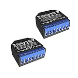 Shelly 2,5 Doppel-Relaisschalter und Rollladen WiFi Open Source Wireless Home Automation Dual Power Metering iOS Android Anwendung (2 Pack) UL