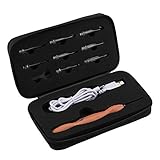 LED-Licht Häkelnadeln Set, 9 In 1 Leuchtendes Stricknadeln Kit USB zum Weben für Garn zum Stricken für Handwerk(Griff ohne Silikon)