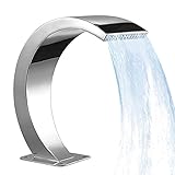 SFSGH Edelstahl-Pool-Brunnen Silber-Pool Wasserfall-Brunnen Wasserfall-Wasserspiel für Inground-Pools den Outdoor-Wasserfälle-Pools und Hofterrasse (3 Größen)