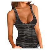 Womens Basic Sexy Summer Sleeveless Shirts Button Down Camis Tank Top