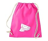 Shirtinstyle Gym Sack Turnbeutel Dein Lieblings Obst und Gemüse Wassermelone Farbe Pink