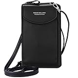 ZhengYue Frauen Brieftasche Cross-Body Tasche Leder Geldbörse Handy Mini-Tasche Kartenhalter Schulter Brieftasche T