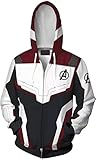 FLYCHEN Herren Kapuzenpullover MCU Avengers Endgame Hoodie Heldenuniform Super Hero Quantenkrieg Hoodie (1 Jacke,L)