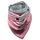 Lomelomme Schal Damen Winter Loop Schal Dreieckschal Herbst und Winter Schals Weiblich Dreieck Warm Schal Mit Knöpfen Persönlichkeit Frühling Winterschal Herbstschal Weich Scarf für Männer F
