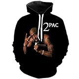 CCEE Hip Hop Rap 2Pac Hoodie Herren- Und Damen-Sweatshirt Tupac Fashion Hooded Sweater Lässig Loose Street Jacket T-Shirt Normale Dick