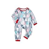 2 Stücke Schlafanzug Weihnachten Neu Familie Outfits Homewear Winter Warme Nachtwäsche Langarm Nachthemd Top mit Hirsche Aufdruck und Langhose Schlafanzughose Baby Strampler Weihnachten Pyjamas S
