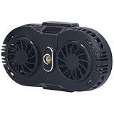 Handy-Kühler, Handy-Kühler-Lüfter mit Dual-Halbleiter-Kühlchip für Gamepad für Handys(Schwarz)