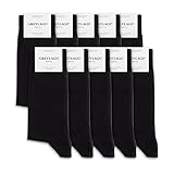 Greylags Businesssocken Socken schwarz für Damen und Herren, Schwarz, 43-46 10er Pack