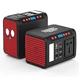 Tragbarer Kraftwerk 74WH 20000MAH Stromgenerator Mit AC. Auslauf/DC. Ausgang / 3. USB Ausgänge/Dual. LED Taschenlampen für Camping Reisen (Farbe : Red, Size : 74Wh)