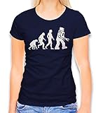 Robot Evolution Big Bang Theory Damen T-Shirt dunkelblau XL