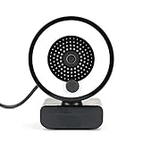 Kwent Konferenzraumkamera HD Autofokus-Webcam-Licht mit Stativständer 108 0p 2k. Webkamera for Pc. Computerkamera mit Mikrofonringlicht-Web-Cam Für Business Group-Treffen (Color : 1080P NO Light)
