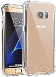 Samsung Galaxy S7 Hülle, Jenuos Handyhülle Transparent Silikon Durchsichtig Bumper Schutzhülle Crystal Clear TPU Case Cover für Samsung Galaxy S7 5.1' - Transparent (S7-TPU-CL)