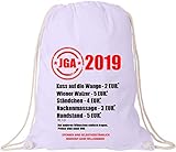 EZYshirt® JGA 2019 Junggesellenabschied Preisliste Baumwoll Stoffb