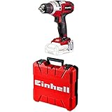 Einhell Akku Bohrschrauber TE-CD 18 Li E Solo Power X-Change (Lithium Ionen, 18 V, 2 Gang, 47 Nm) + Koffer E-Box S35 (für universelle Aufbewahrung von Werkzeug und Zubehör)