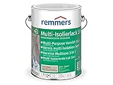 Remmers Multi Isolierlack 3in1 lichtgrau (RAL 7035), 2,5 Liter, wasserbasierte Lackfarbe für Holz, Zink, Aluminium, PVC, für innen und außen, 3 Produk