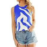 Sonojie Oberteile Frauen Tank Top Loose Hemden Blumenstickerei Muster Sommer Elegant Bluse V Ausschnitt Teenager äRmellose Weste T-Shirt Einfarbig Harajuku Grafik Sportswear Streetwear Top
