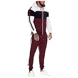 TTlove Herren Sportanzug Jogginganzug Sweatsuits Freizeitanzug Hausanzug Trainingsanzug 2 Piece Hoodie-Sporthose Kapuzenpullover Jogginghose Herren Jogginganzug Sportanzug Herren Trainingsanzug