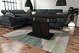 Design Couchtisch Tisch Grand Noir stufenlos höhenverstellbar ausziehbar 120 bis 180cm Esstisch (Walnuss-Wenge/Schwarz Matt)