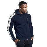 SMILODOX Herren Full Zip Trainingsjacke Stripe - Regular fit langarm Oberteil mit Kapuze und Reißverschluss, Größe:S, Farbe:B