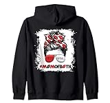 Cheer Football Cheerleading-Mom Of Both Unordentlicher Haarknoten. Kapuzenjack