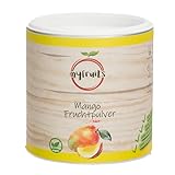 myfruits® Mangopulver - ohne Zusätze, zu 100% aus Mango, gefriergetrocknet, Fruchtpulver für Smoothie, Shakes & Joghurt (70g)