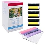 Oozmas Ersatz Canon Selphy CP CP1300 CP1200 CP910 CP800 Fotopapier KP-108IN 3115B001(AA) kompatibel für Canon Selphy Fotodrucker, 108 Blatt Foto Papier (100 x 148 mm) + 3 Farbk